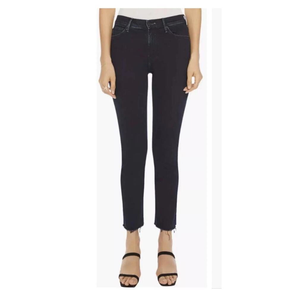 MOTHER The Dazzler Mid Rise Ankle Fray Jeans Size 25